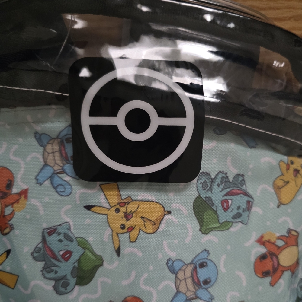 Pokemon Clear Backpack with Removable Pouch Plus Bonus Trading Card Fun Pack - Picture 7 of 15